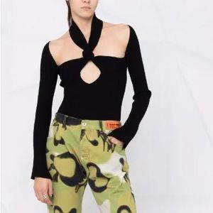 The Attico
knot-detail long-sleeve top